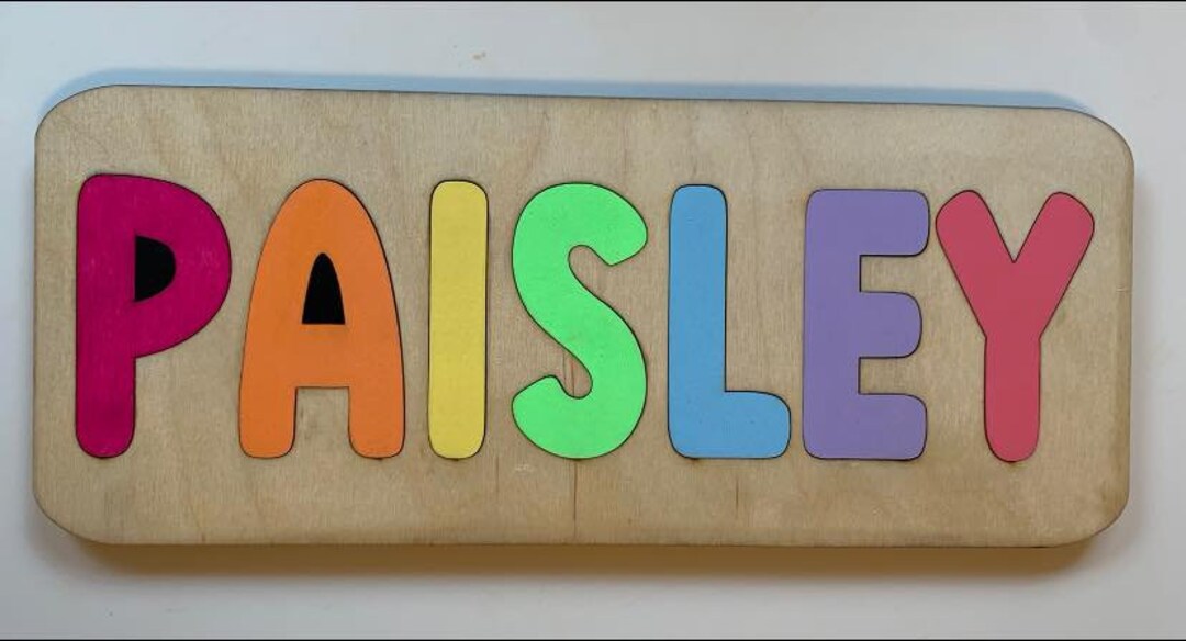 Custom Wooden Name Puzzle Etsy