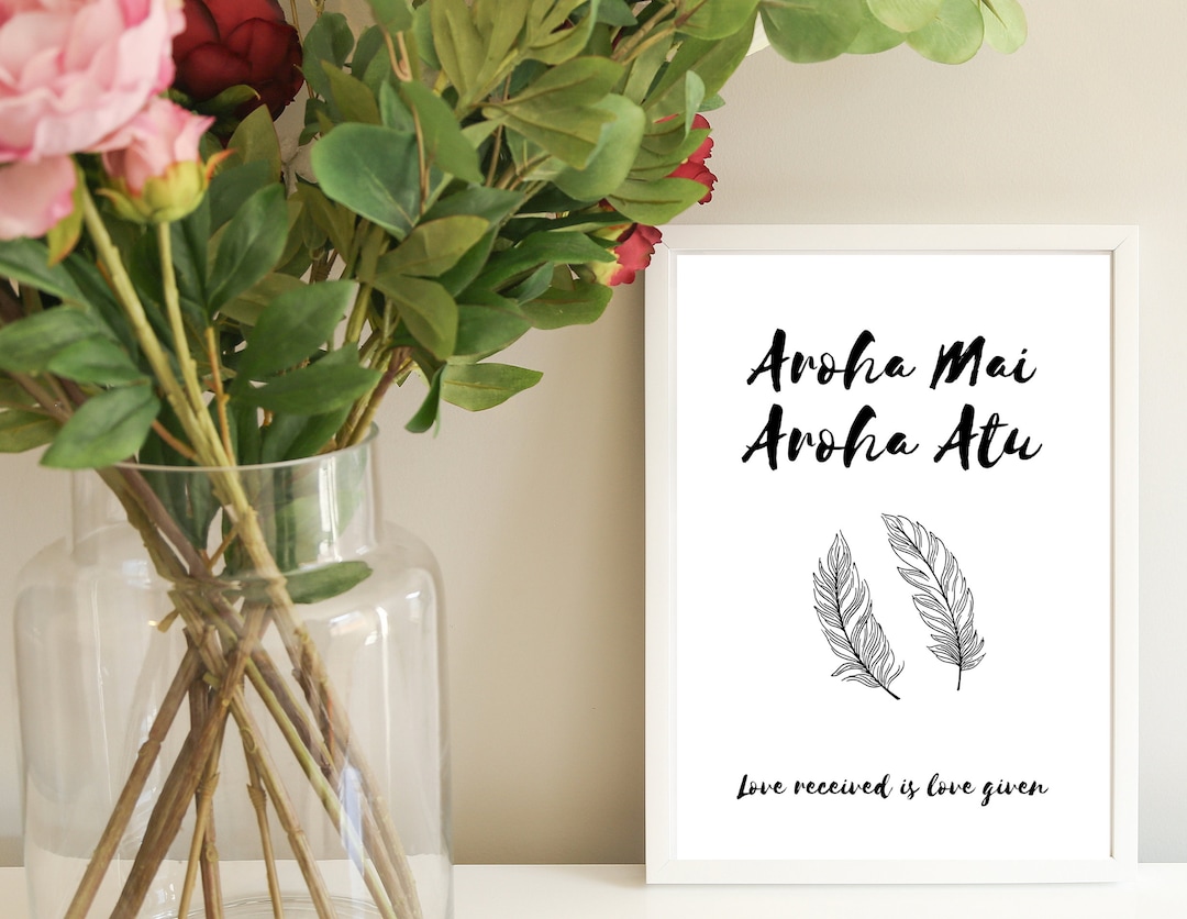 Aroha Mai Aroha Atu Te Reo Māori Whakatauki proverb Poster Etsy