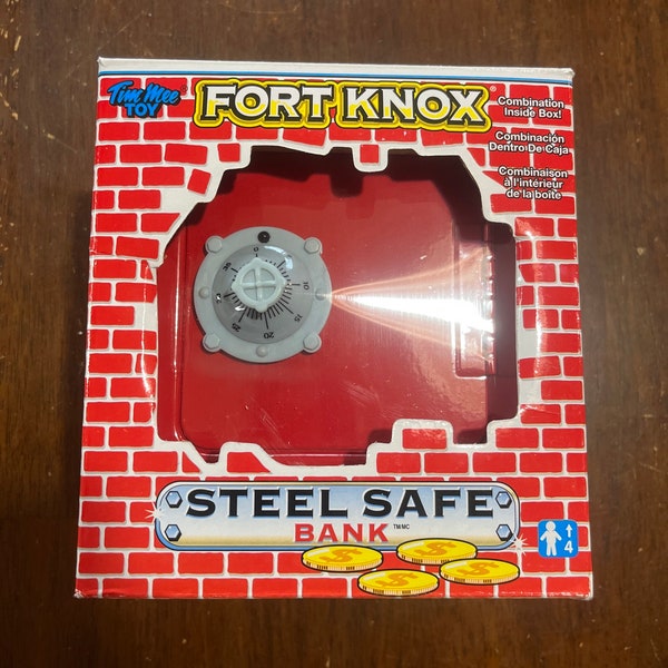 Vintage steel toy safe-red/blue/pink available