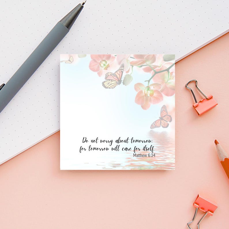 Religious Sticky Notes Diy Christian Sticky Notes: Encouraging Bible Verse Gift, 3M Post-it® Pads ...
