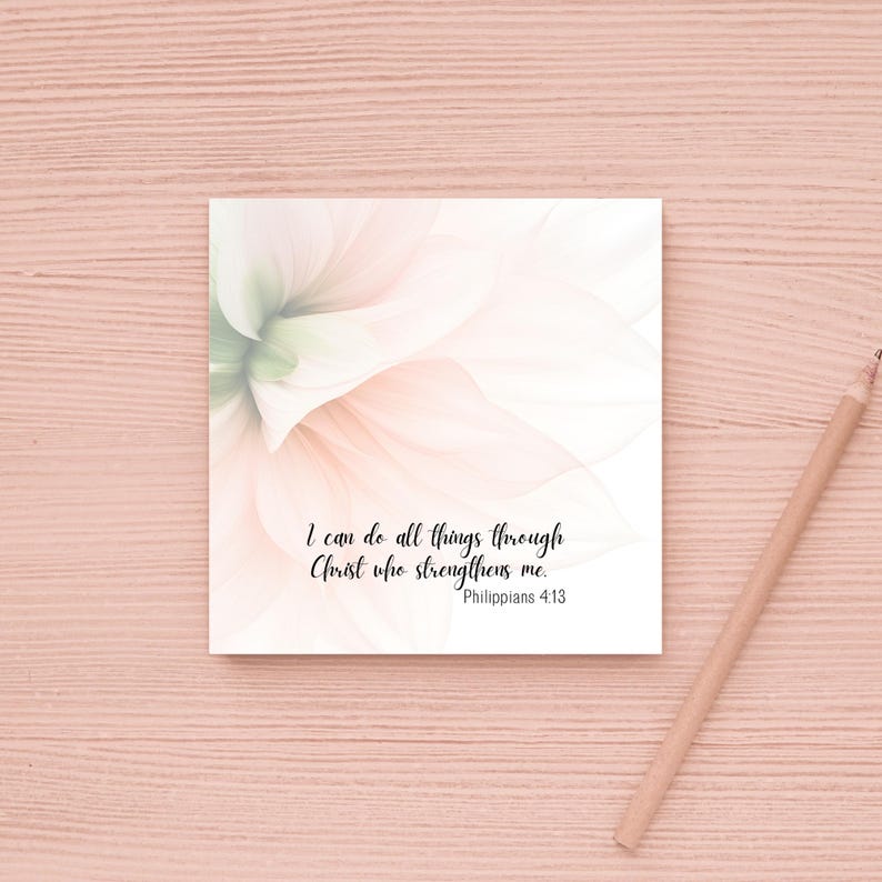 Religious Sticky Notes Diy Christian Sticky Notes: Encouraging Bible Verse Gift, 3M Post-it® Pads ...