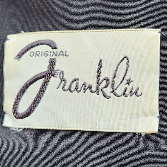 FRANKLIN ORIGINAL vintage 1950s black cocktail dr… - image 8