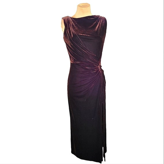 TADASHI SHOJI vintage 1990s chocolate brown stretc