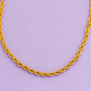 Collana a catena stile corda intricata tono oro vintage 18 pollici di Napier- AB18