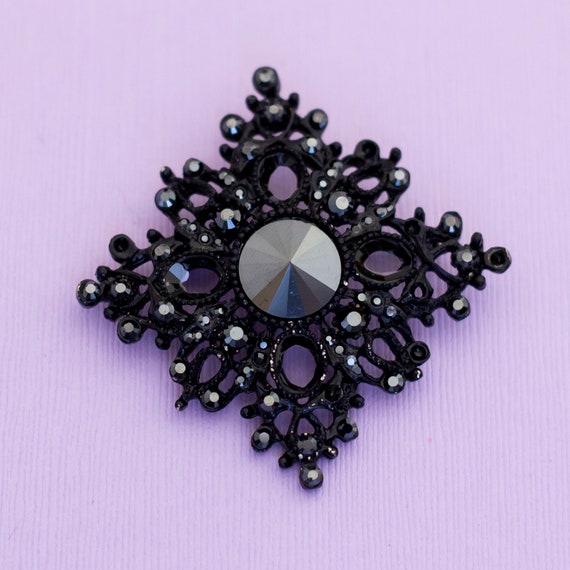 Vintage Art Deco Gothic Diamond Intricate Brooch -