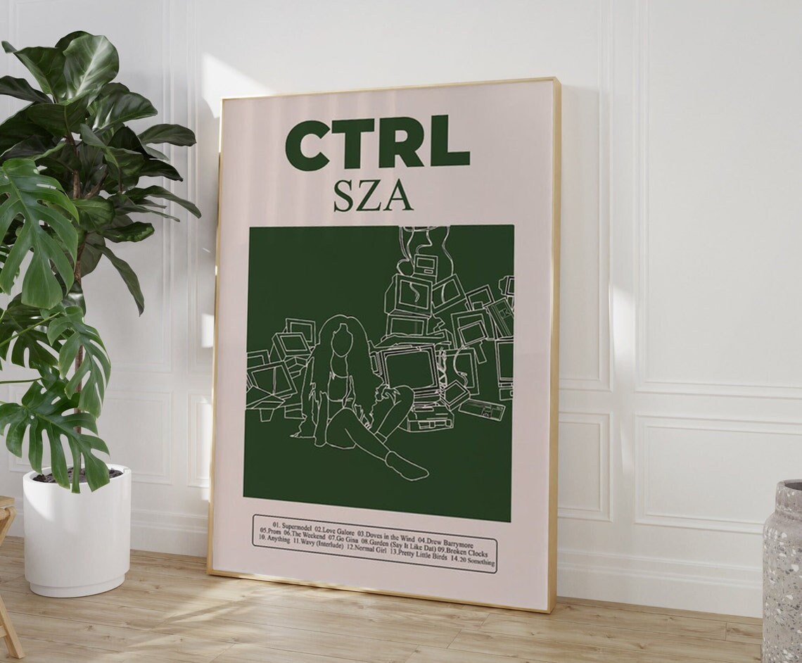 SZA Poster, Ctrl Album Cover Art Print, SZA Ctrl Album Art, SZA Album