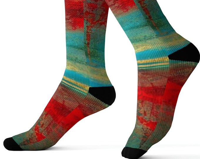 Funky Unique Artistic Colorful Socks - Abstract Print