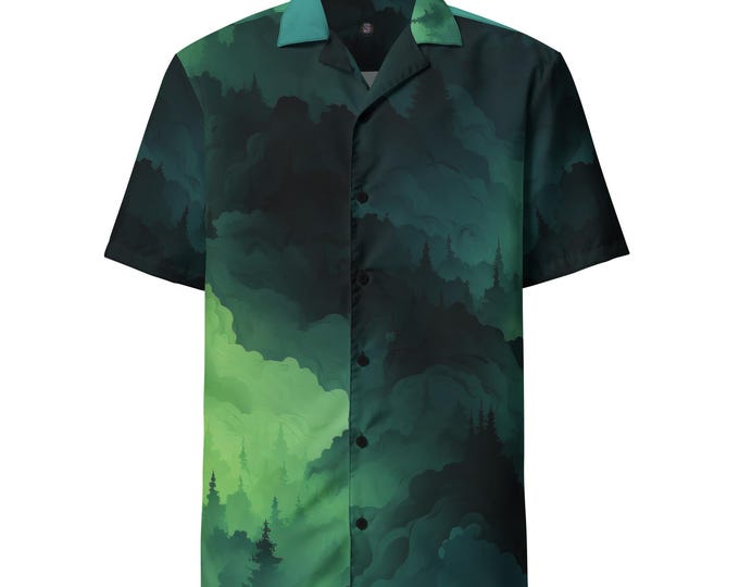 Funky Tiger® Dark Forests Short Sleeved Shirt: Embrace Nature’s Mystique