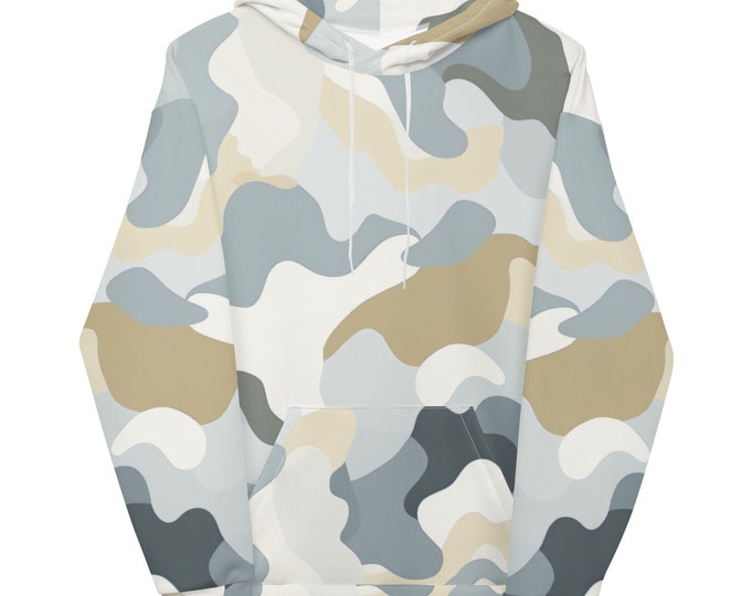Funky Tiger® Camouflage Hoodie in Light Grey For Gameday| Sports | Events | Party | Everyday | Grey | Fall | Winter