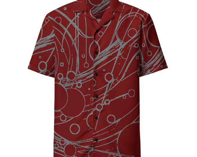 Funky Tiger® Sketches Shirt for Men | Short Sleeve Shirt | Casual Button Down | Party | Summer | Vacation | Beach - Comfort for any Occasion