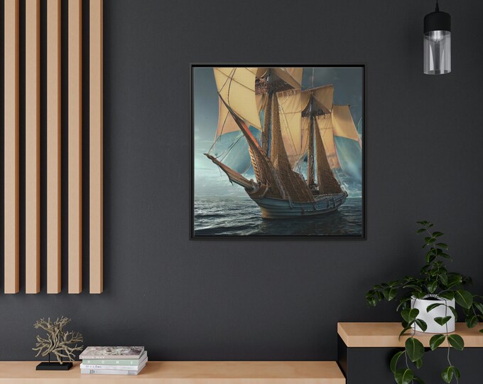 Mystic Voyage: Sail Boat Canvas Wall Art
