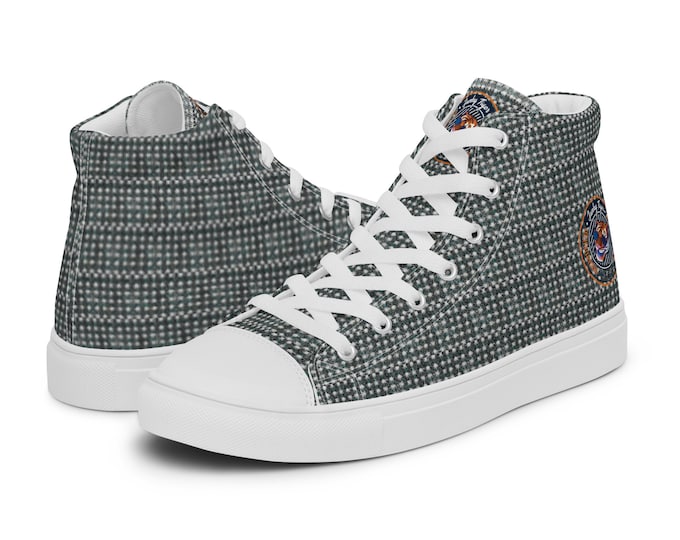 Funky Tiger® Men’s High Top Canvas Shoes - Dark Green Slate