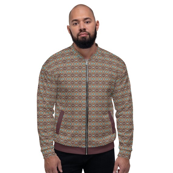 Reversible wool bomber jacket with monogram