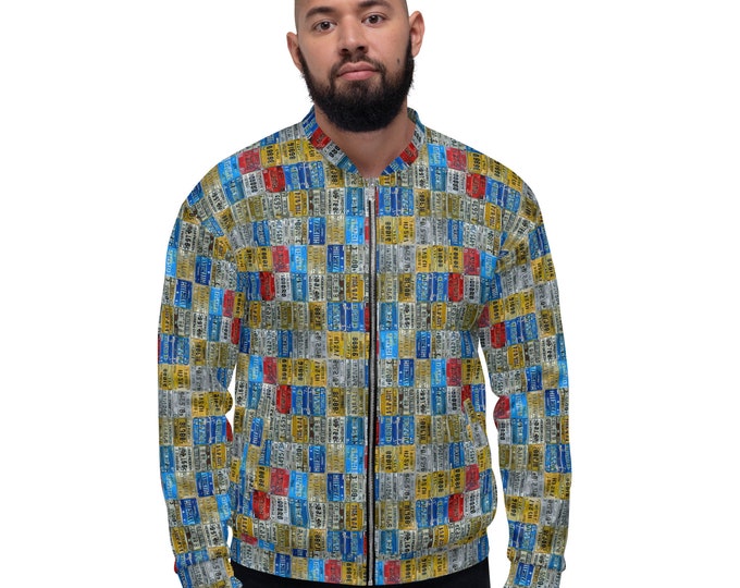 Funky Tiger® Mens Monogram Premium Bomber Jacket - Vanity