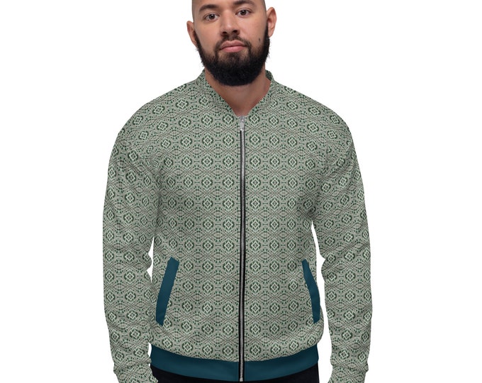Funky Tiger® Mens Monogram Premium Bomber Jacket - Raw