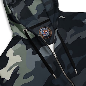 Funky Tiger® Urban Stealth zwarte camouflagehoodie
