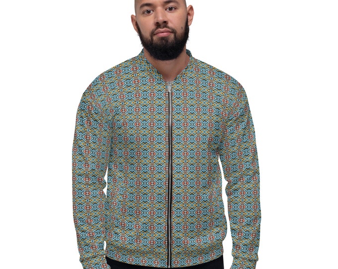 Funky Tiger® Mens Monogram Premium Bomber Jacket - Time