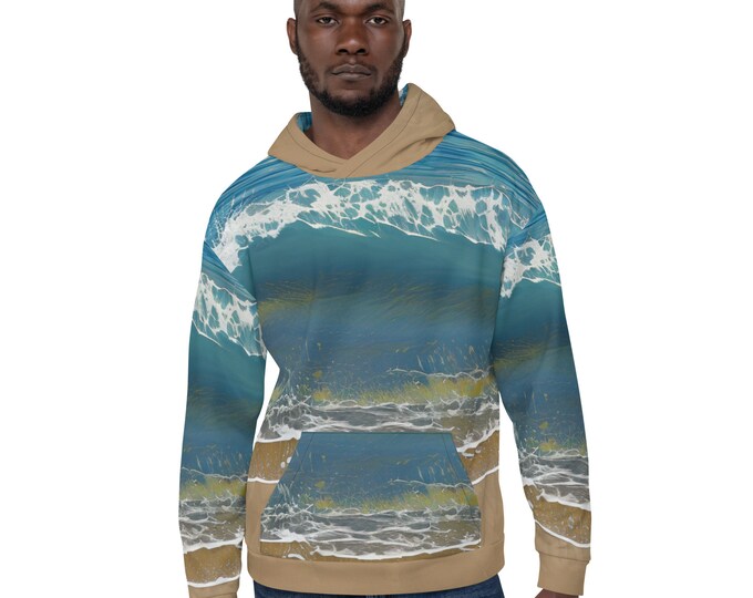 Funky Tiger® Mens Big Surf Premium Hoodie