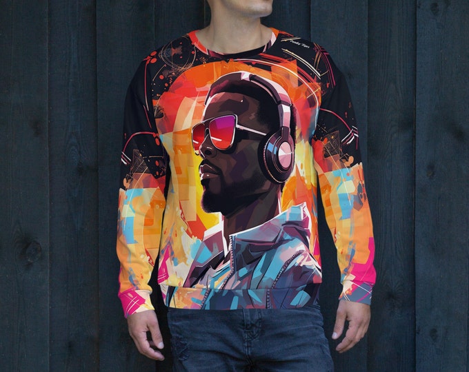 Funky Tiger® Futuronic  Sweatshirt, Cool Sweater for Party, Beach, Concert, Everyday Essentials with Unique Designs,Fall