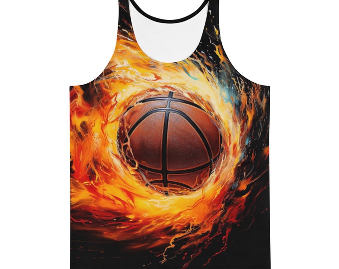 Funky Tiger® Men's Fireball Basketball Tank Top