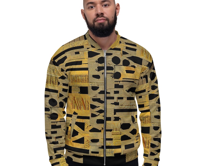 Funky Tiger® Mens Golden Mark Premium Bomber Jacket