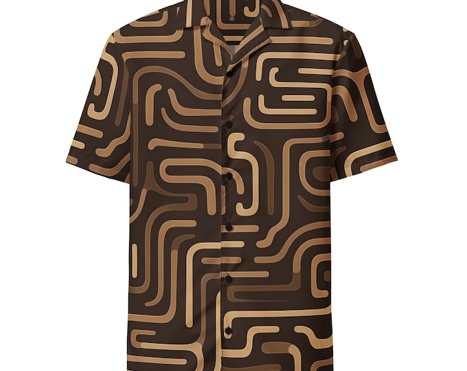 Funky Tiger® Desert Maze Button-Down Shirt - Gobi