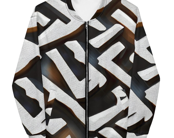 Funky Tiger® Mens Pattern Mark Premium Bomber Jacket