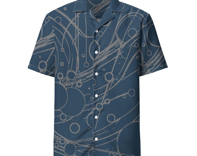 Funky Tiger® Sketches -  Casual Button Down Shirt for Men | Beach, Party, Vacation Vibes, Any Occasion | Comfortable Fit | Unique