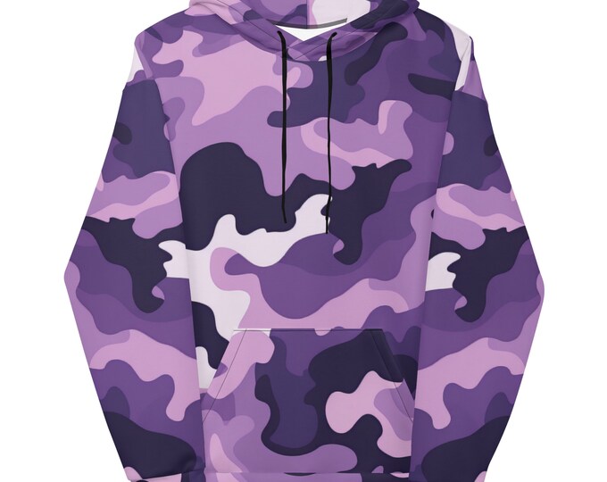 Funky Tiger® Camouflage Hoodie in Purple For Gameday| Sports | Events | Party | Everyday| Purple | Fall | Winter