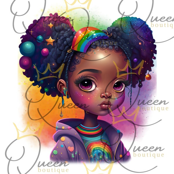 Little Black Girl Natural Hair SVG