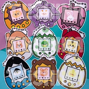 EXO OT9 Tamagotchi Pegatinas / Kpop Fanmade Pegatinas EXOL Xiumin Suho Lay Baekhyun Chen Chanyeol D.O. kai sehun