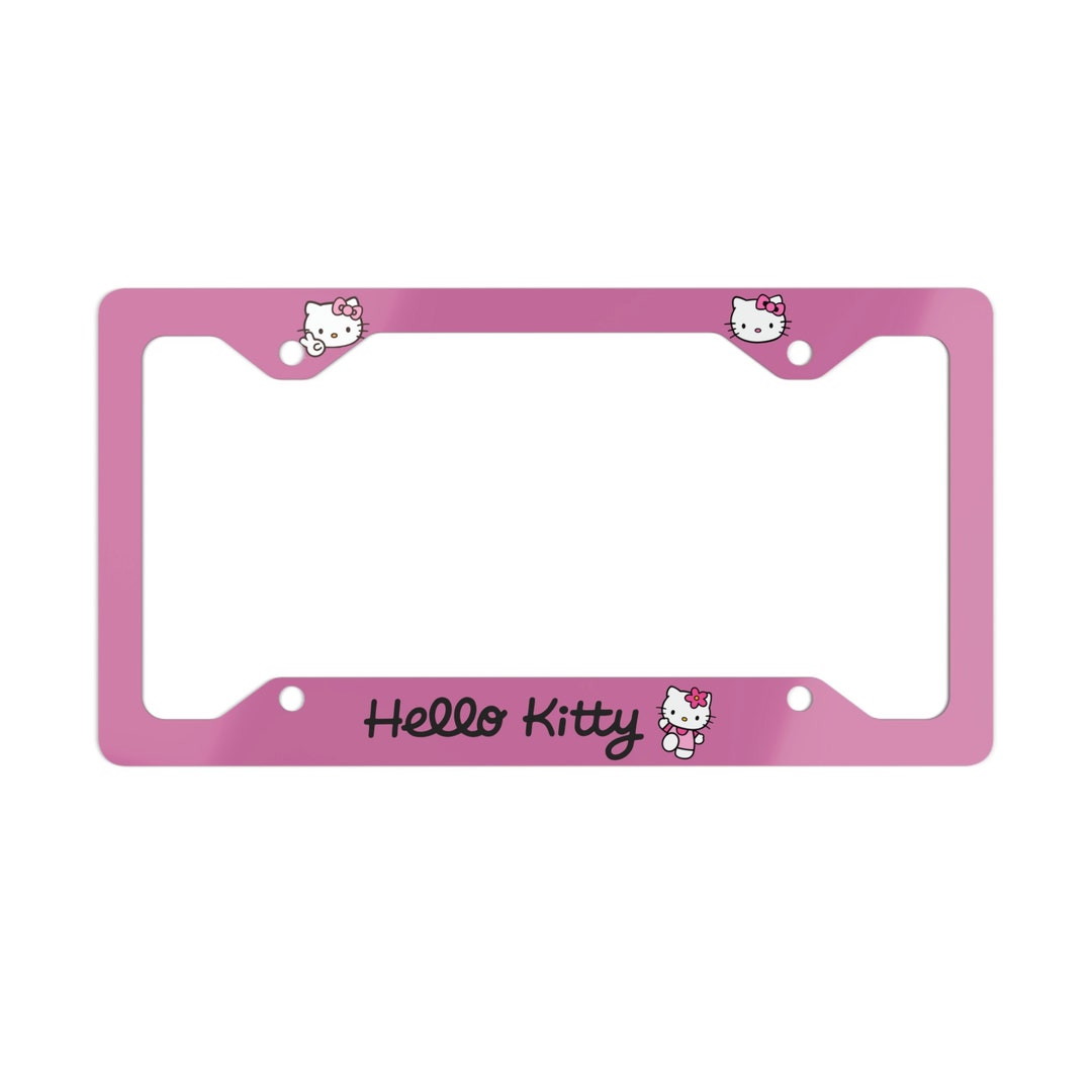 Kitty License Plate Cute License Plate Frame License Plate Etsy
