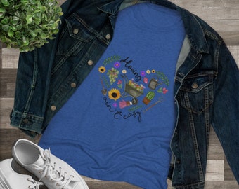 Gardening Gift Funny Womens Love Gardening T-Shirt Tee for Green Thumb Floral Design Comfy Garden Tshirt Womens Shirt Gardener Lover Top