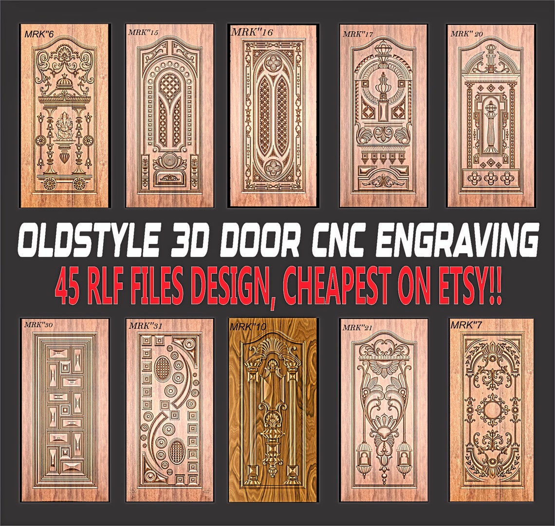 Classic 3D Door CNC Engraving Files , 45 Artcam RLF Designs for ...