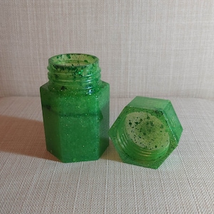 Little Bright Green Jar with Screw On Lid. Other colors available!