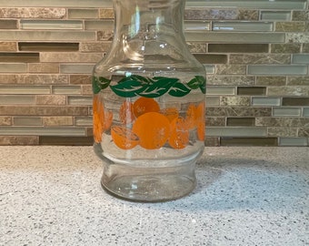 Vintage Anchor Hocking Orange Juice Carafe with Lid