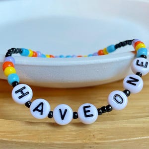 Ski Jumping Bracelet: Colorful Seed Bead Good Luck Jewelry