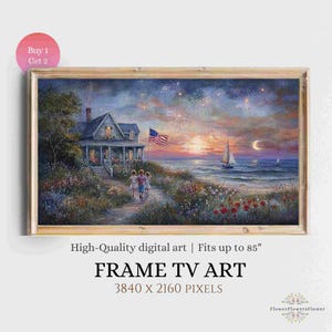 Vintage 4th of July Frame TV Art: Coastal Americana (Digital Download)