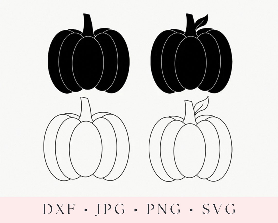 Pumpkin Silhouette SVG Cut File, Silhouette, Cricut, Fall PNG, Autumn