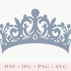 Koninklijke kroon SVG, silhouet, Cricut, koningin kroon PNG, sprookjesachtige clipart