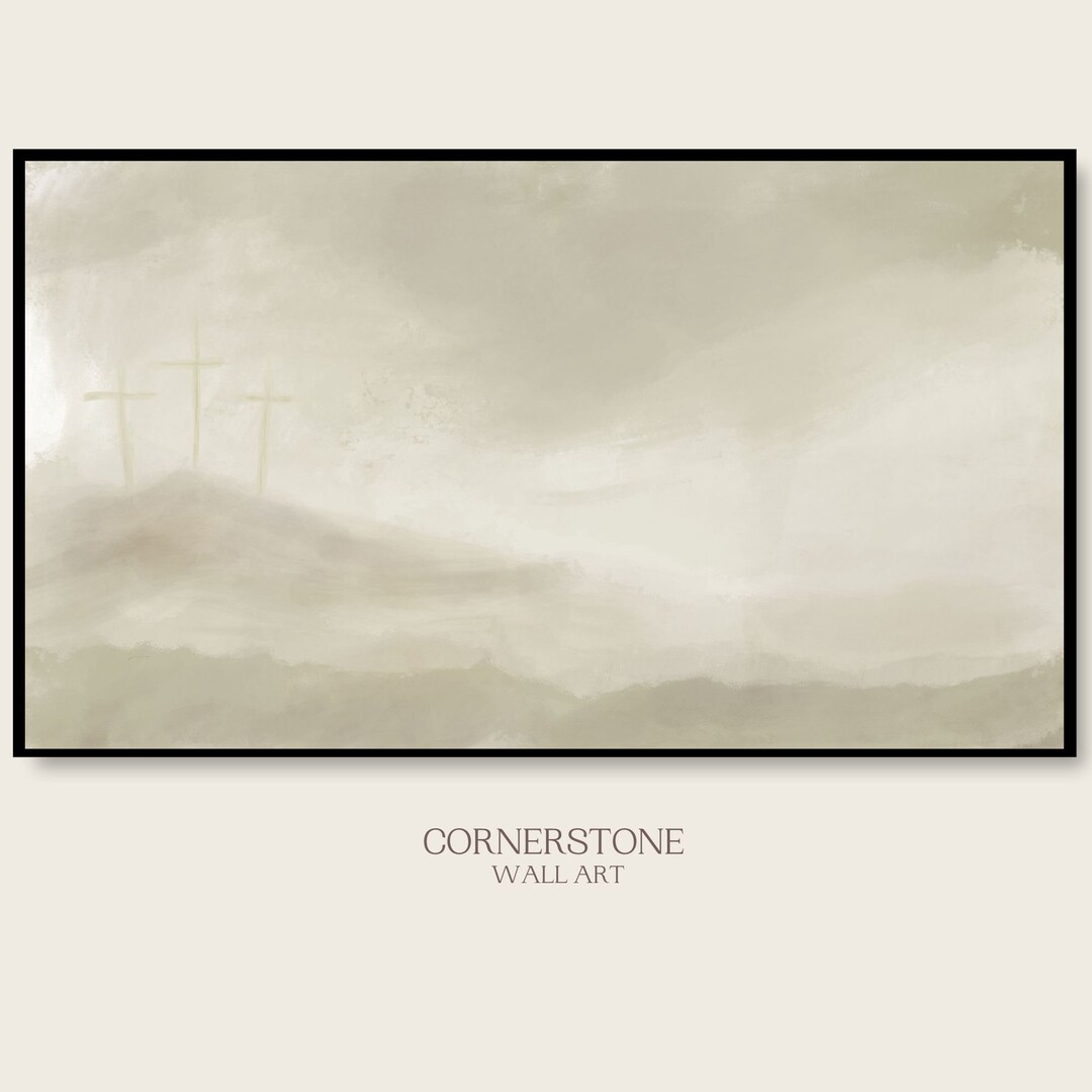 The Cross Wall Art Frame TV Art Modern Christian Frame Tv Art Digital