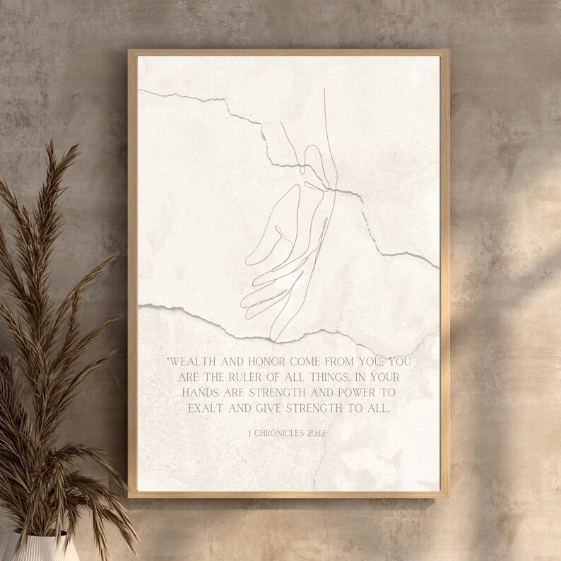 Hands of God Modern Christian Wall Art Modern Bible Art Aesthetic Wall