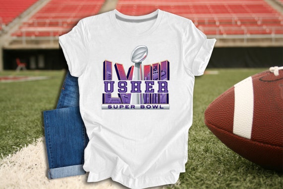 Usher perform at Super Bowl LVIII Halftime Show 2024 official t-shirt -  Mugteeco