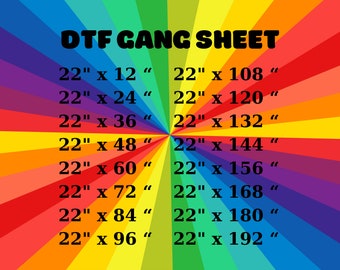 Custom DTF Gang Sheet, Ready for Press, Heat Press Transfers
