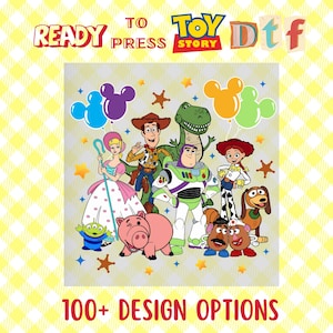 Disney Toy Story DTF Transfers, Disney Pixar Iron On Transfer, Toy Story Characters Ready To Press, Custom Disney DTF Transfer