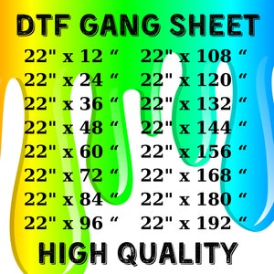 DTF Gang Sheets, Custom Transfers, Wholesale Bulk Printing, Ready To Press,  Heat Press Transfers