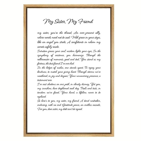 Sister Poem - Etsy