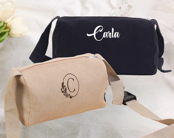 Créez votre sac à bandoulière avec votre nom, sac bandoulière personnalisé, nom personnalisé à broder, sac messager pour adulte, mini sac de voyage, cadeaux de fête des mères