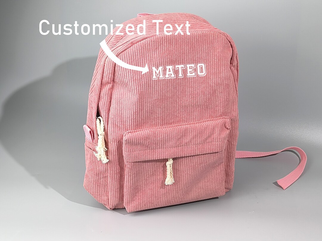 Design Your Name Backpack, Personalized Embroidered Kids Backpack