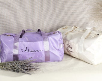 Personalized Duffle Bag Monogrammed Duffle Bag for Girl Embroidered Name Travel Bag Monogram Baby Travel Bag Custom Name Duffle Wedding Bag